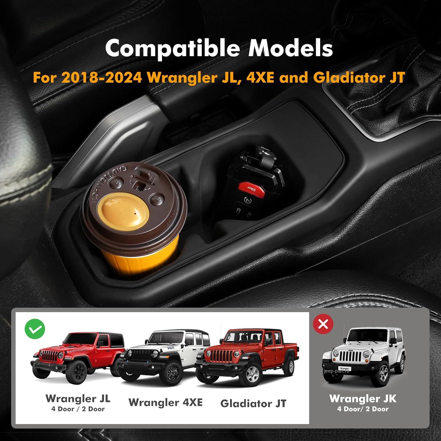 Soporte para Tazas MAIKER DM-257200 para Jeep Wrangler y Gladiator