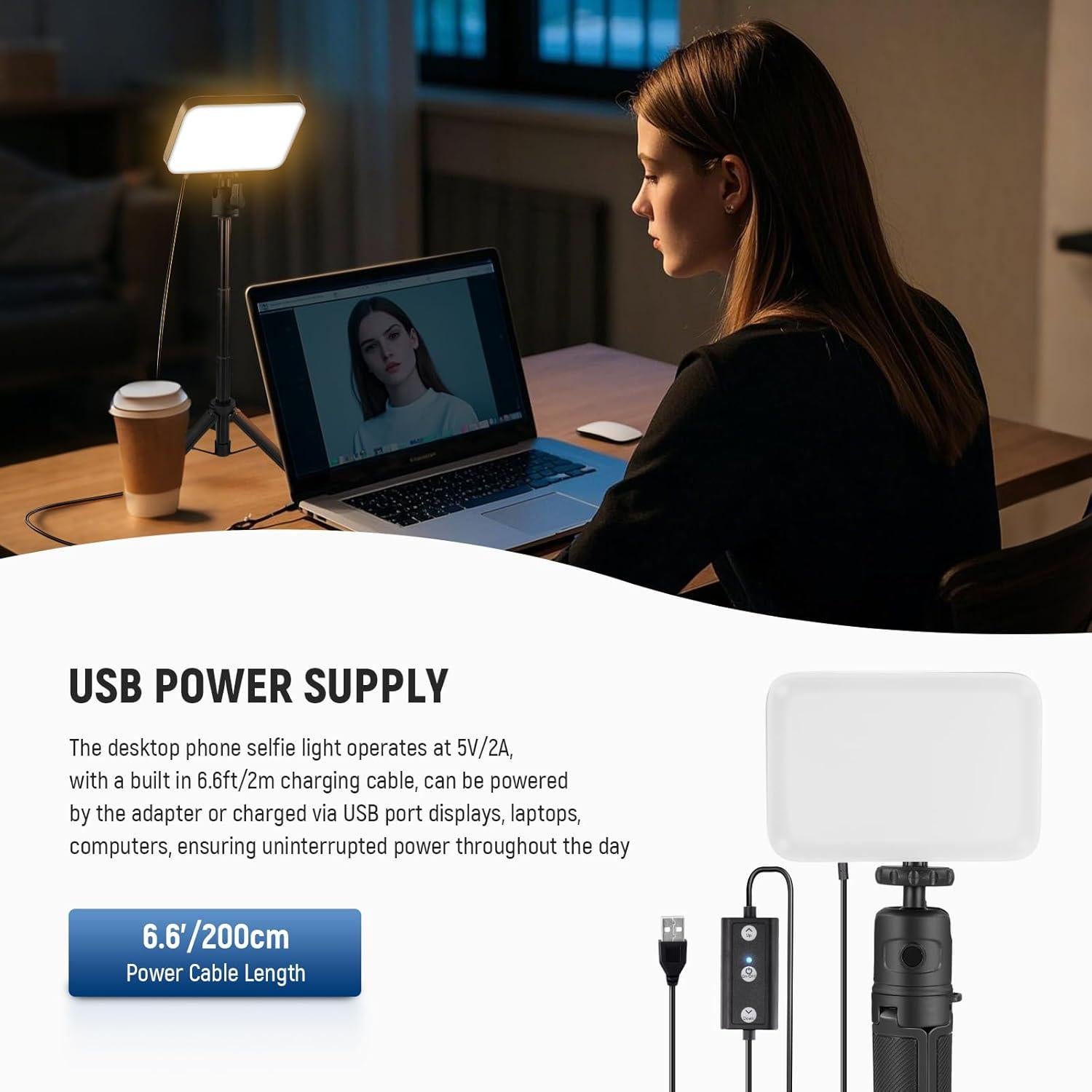 Kit de Iluminación LED NEEWER BP66 para Videoconferencias