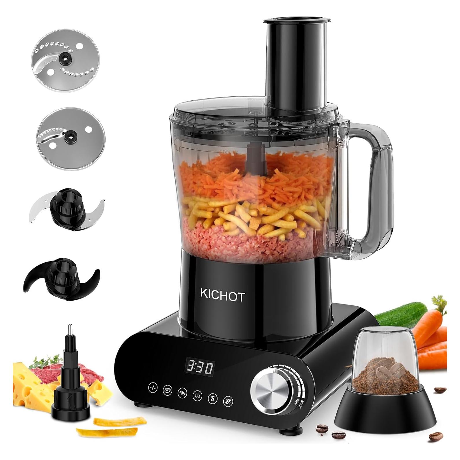 Procesador de Alimentos KICHOT E04 12 Tazas 600W Negro