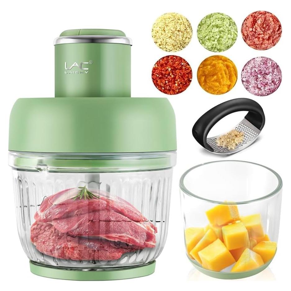 Picadora Eléctrica LAC LAICHY L-7825 - 300W, 2 Tazones de Vidrio