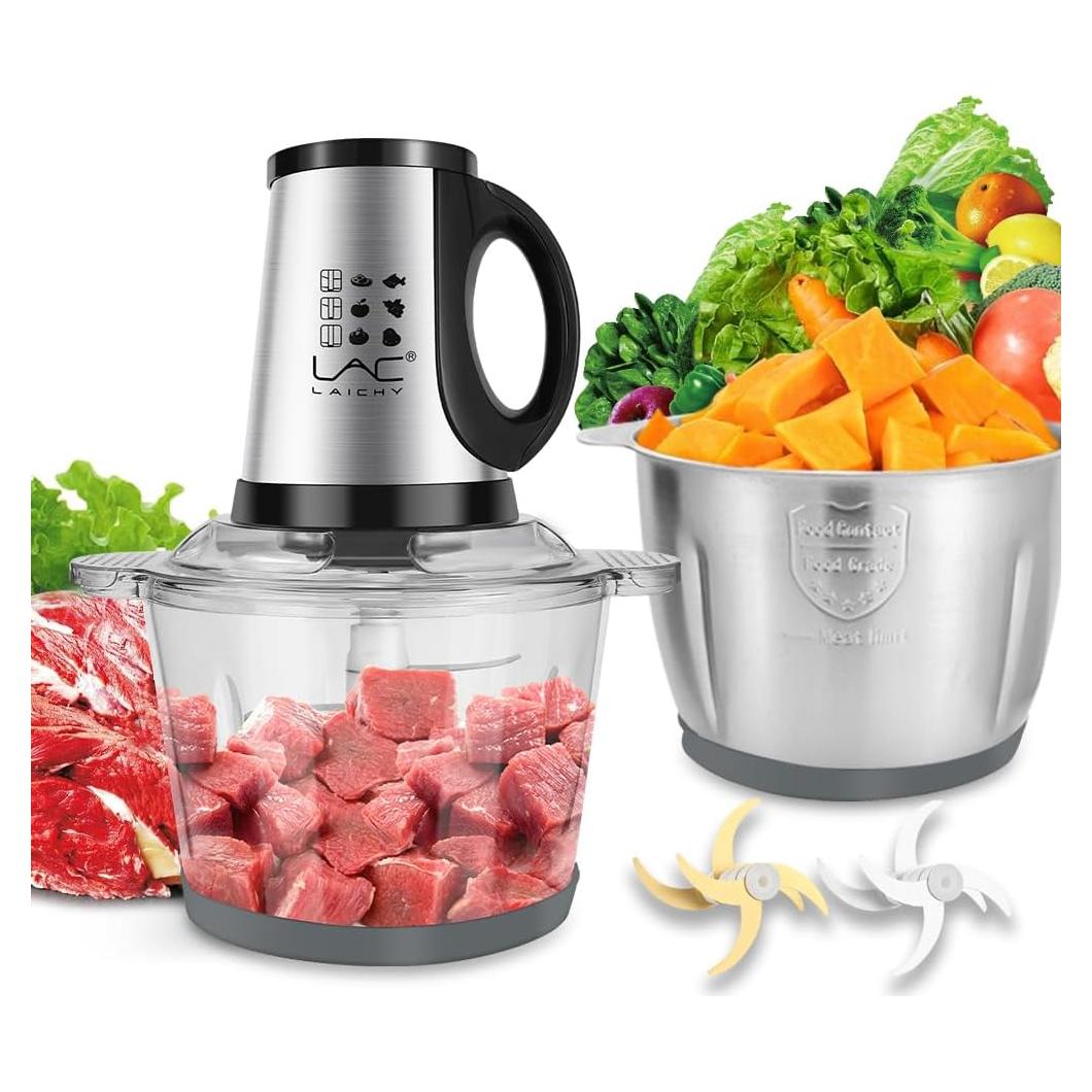 Picadora de Carne LAC LAICHY L-7816, 350W, 2 Tazones 16 Tazas