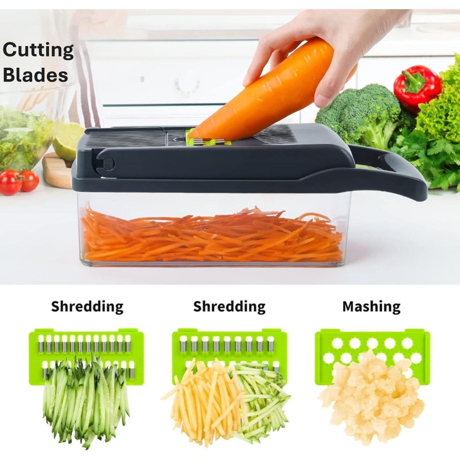 Cortador de Verduras HORTY 18 en 1 Multifuncional Gris