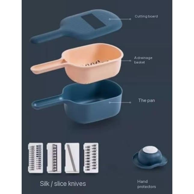 Cortador de Verduras MWenerty con 4 Cuchillas Intercambiables