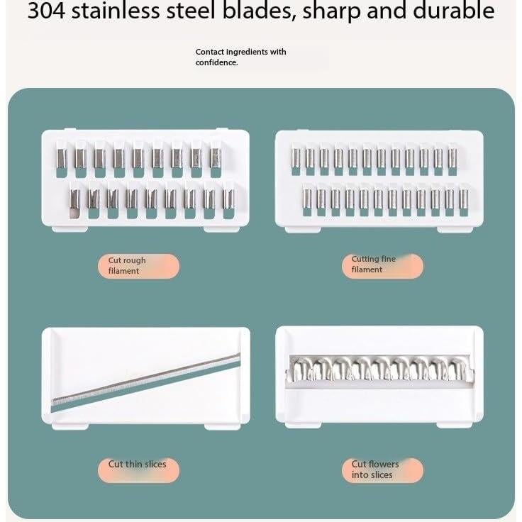 Cortador de Verduras MWenerty con 4 Cuchillas Intercambiables