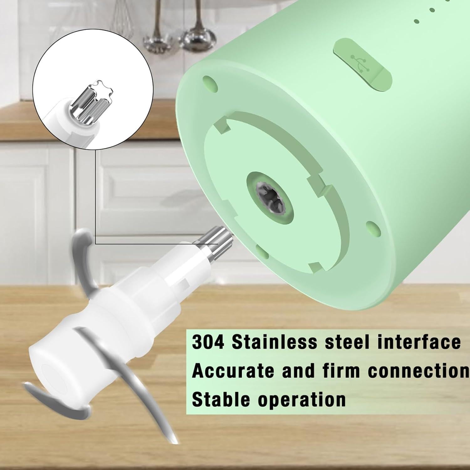 Procesador de Alimentos Mini YESIMET 1.3 Taza Verde Recargable