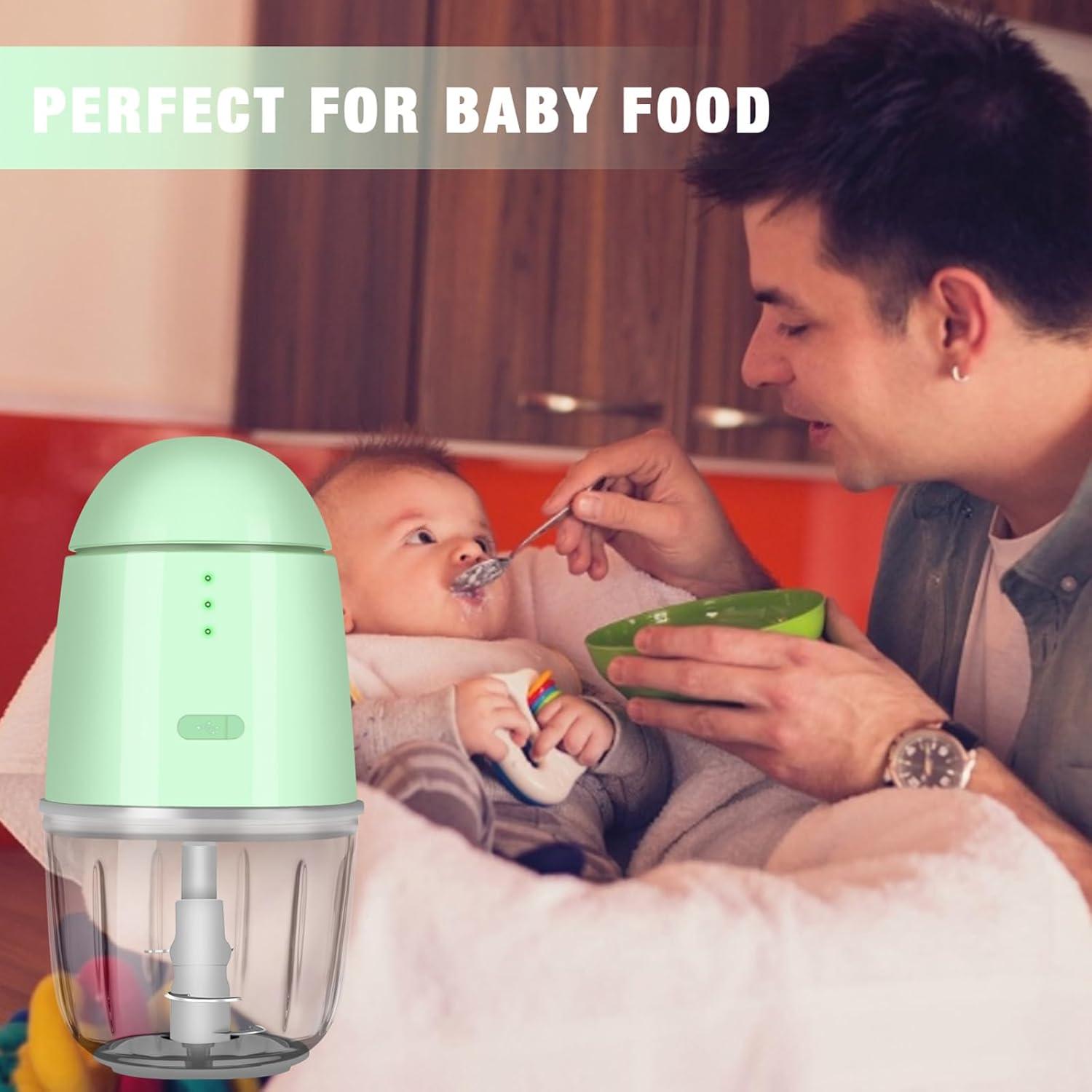 Procesador de Alimentos Mini YESIMET 1.3 Taza Verde Recargable