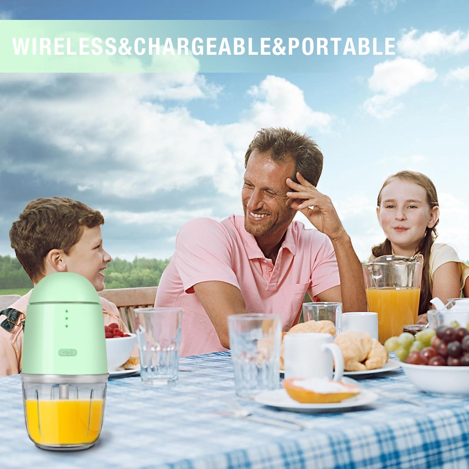 Procesador de Alimentos Mini YESIMET 1.3 Taza Verde Recargable