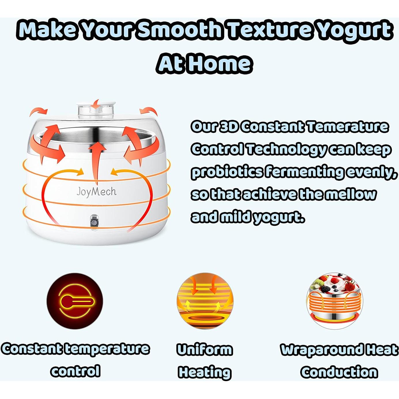 Máquina de Yogur JoyMech 1.04L Control de Temperatura
