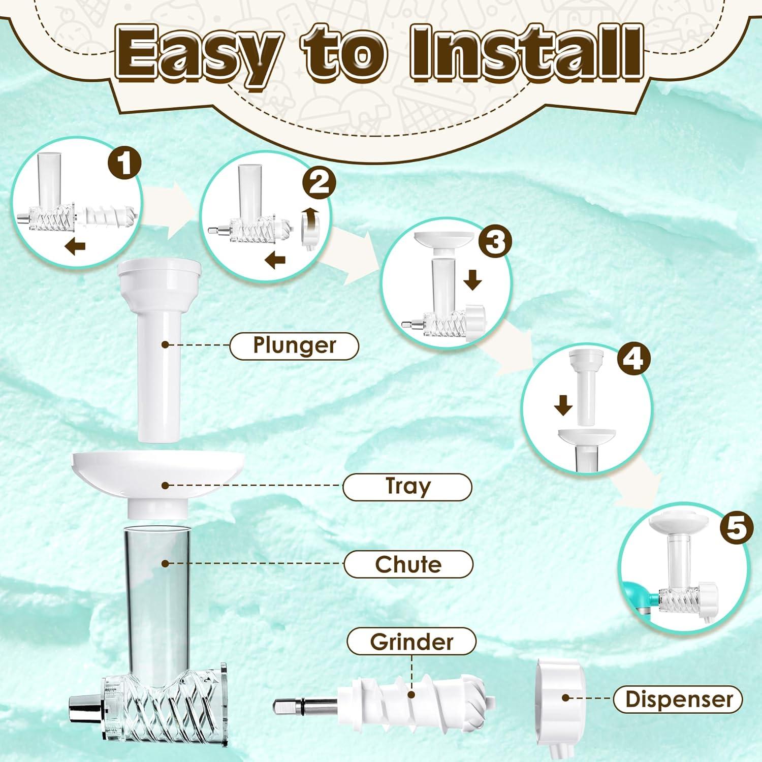 Accesorio de Helado KITOART para Batidora KitchenAid - Frutas Congeladas