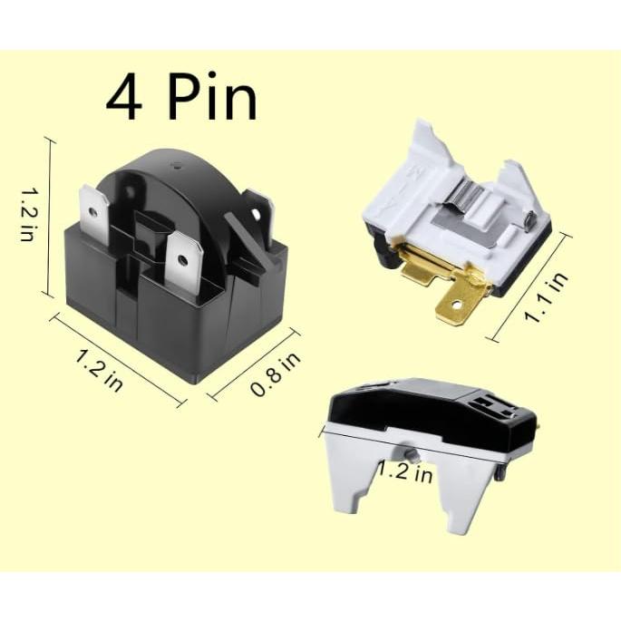 Relé de Inicio PTC YoNana 4.7 Ohm 4 Pin para Refrigerador