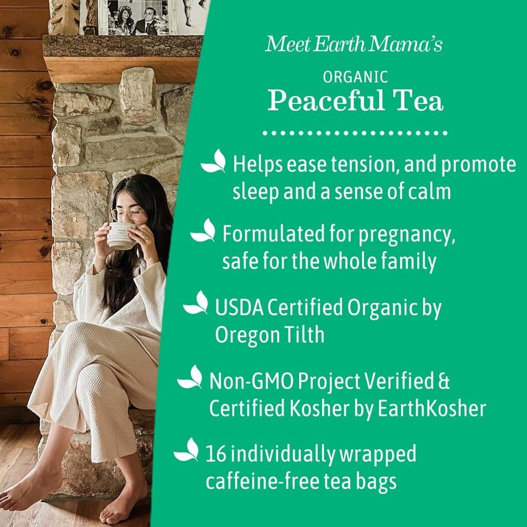Té Orgánico Peaceful Mama Earth Mama 16 Bolsitas Calmante