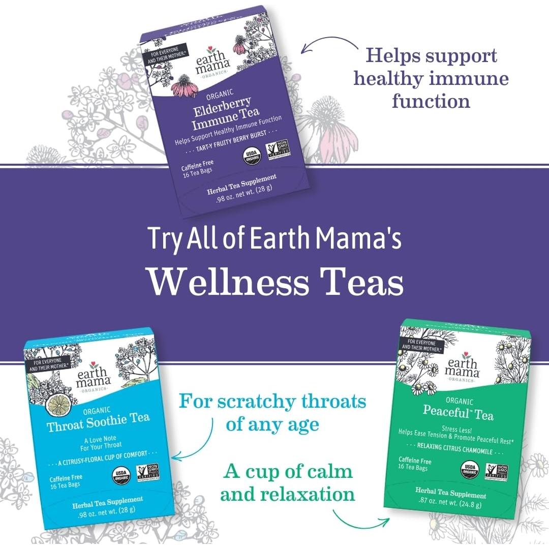 Té Orgánico Peaceful Mama Earth Mama 16 Bolsitas Calmante