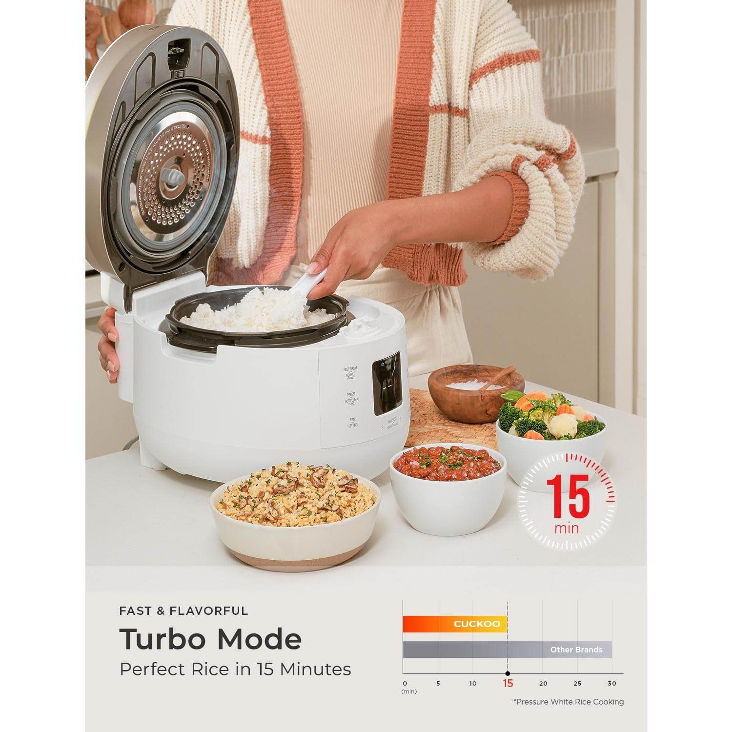 Cocina de Arroz a Presión Cuckoo CRP-ST0609FW 6 Tazas Blanca