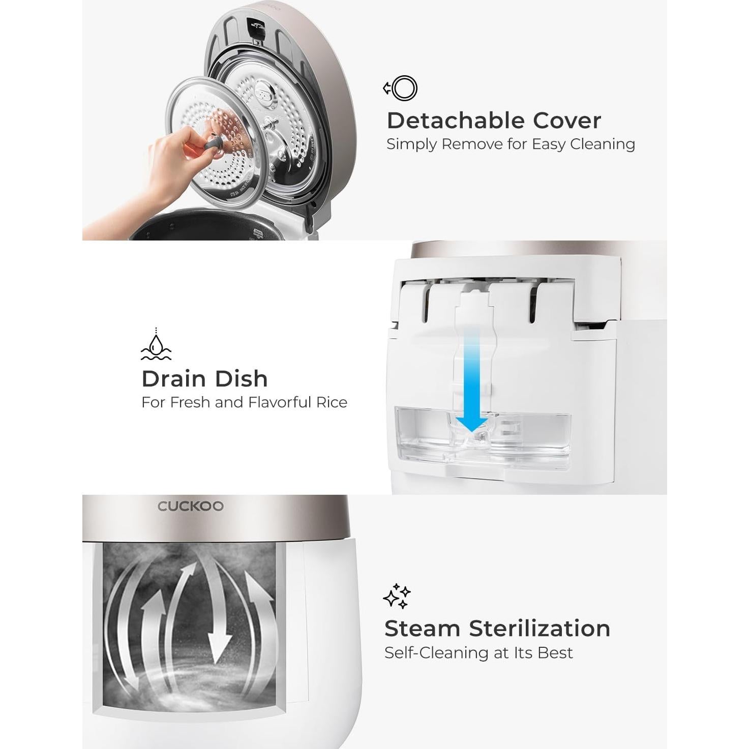 Cocina de Arroz a Presión Cuckoo CRP-ST0609FW 6 Tazas Blanca