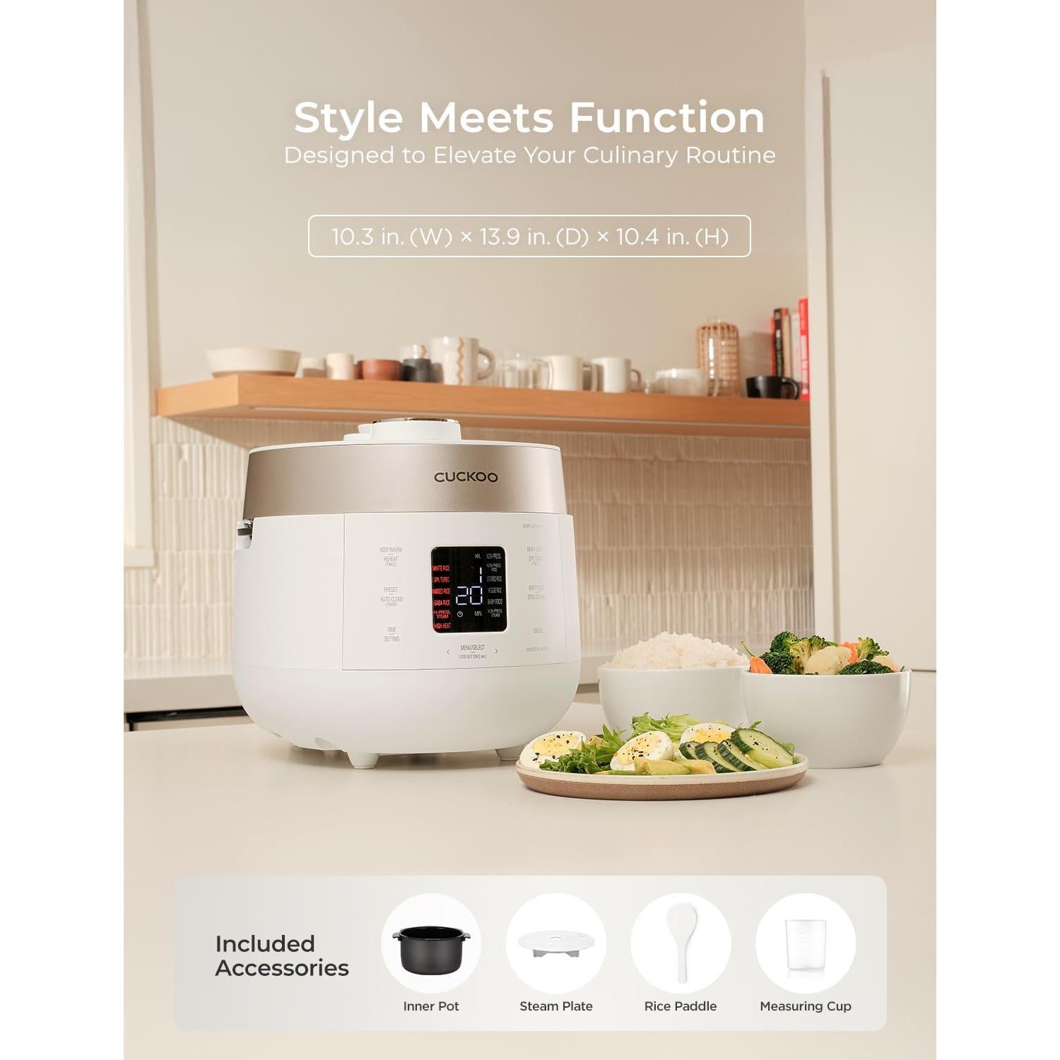 Cocina de Arroz a Presión Cuckoo CRP-ST0609FW 6 Tazas Blanca