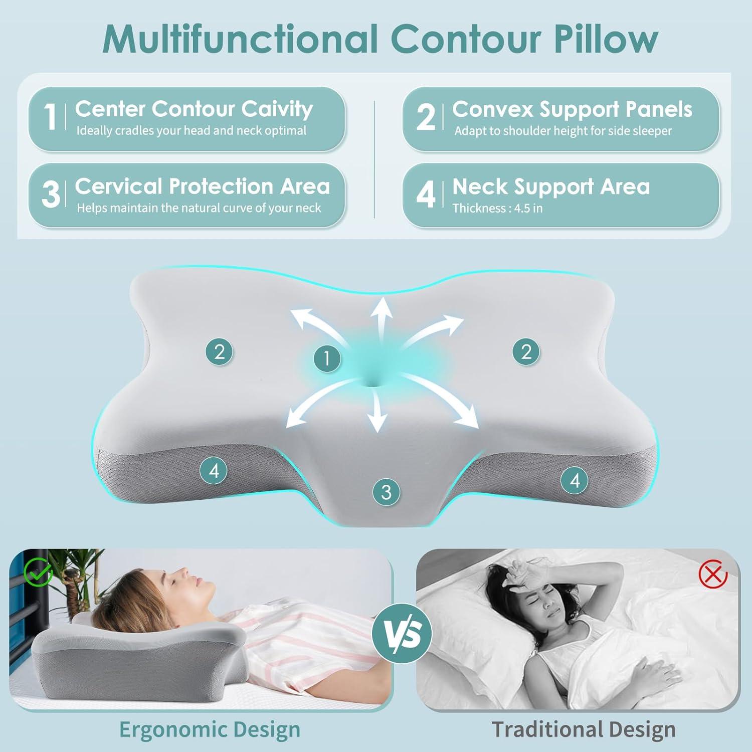 Almohada Cervical Silkena AL116-1 Espuma Viscoelástica 1.38 kg