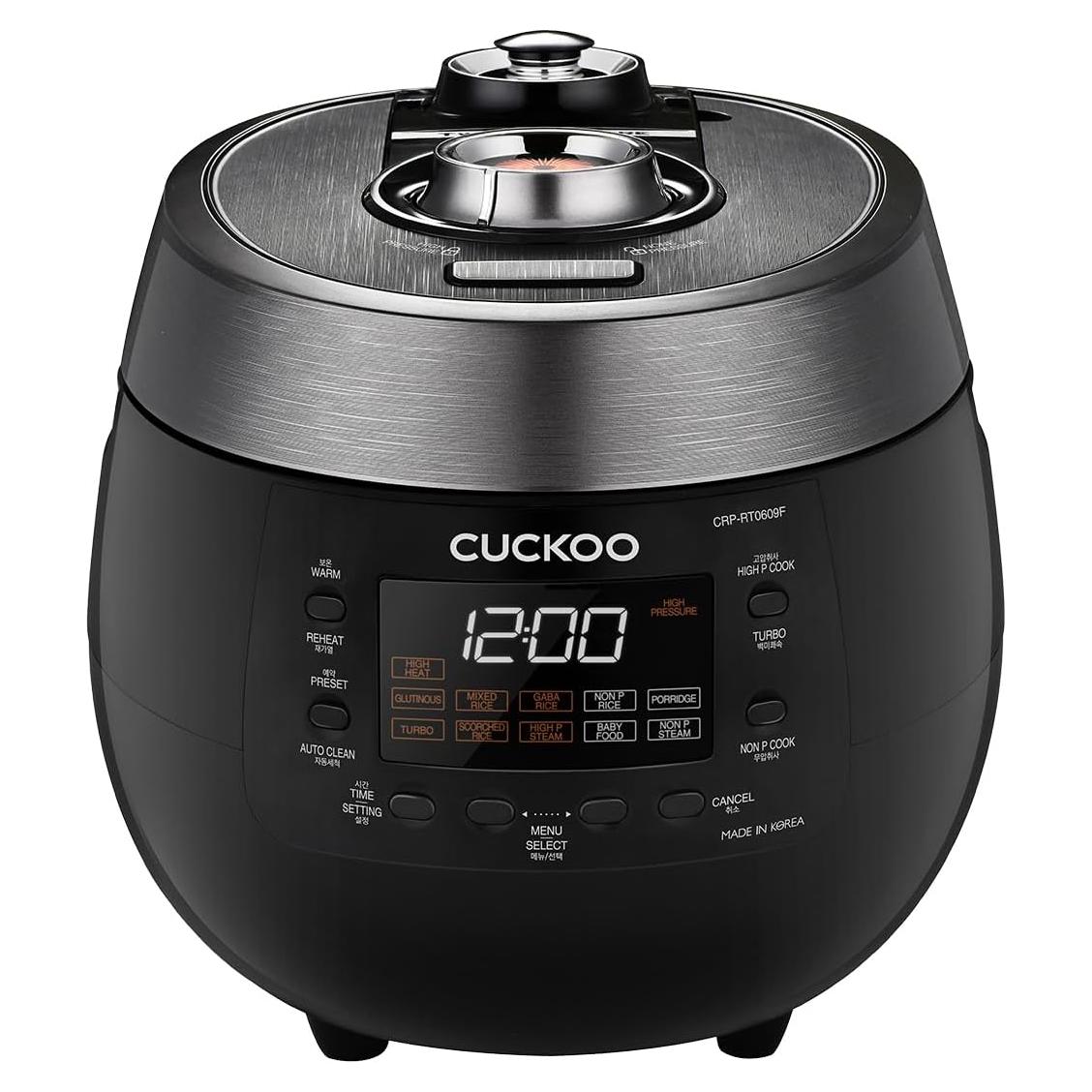 Olla de Arroz a Presión Cuckoo CRP-RT0609FB 12 Tazas Negra