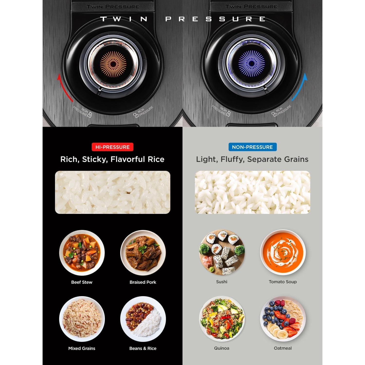 Olla de Arroz a Presión Cuckoo CRP-RT0609FB 12 Tazas Negra