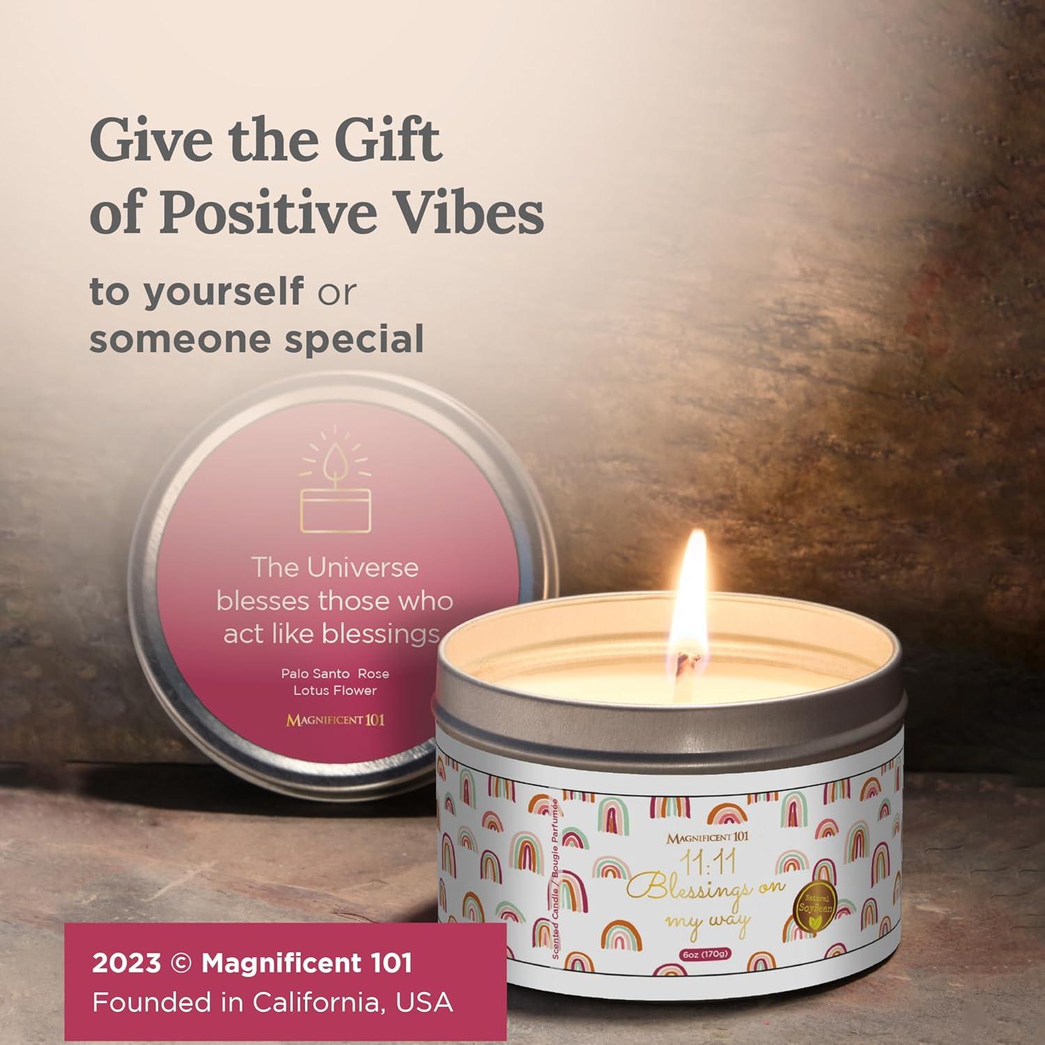 Vela de Afirmación Magnificent 101 - Cera de Soja 170g - Aroma Salvia y Palo Santo - 35 Horas