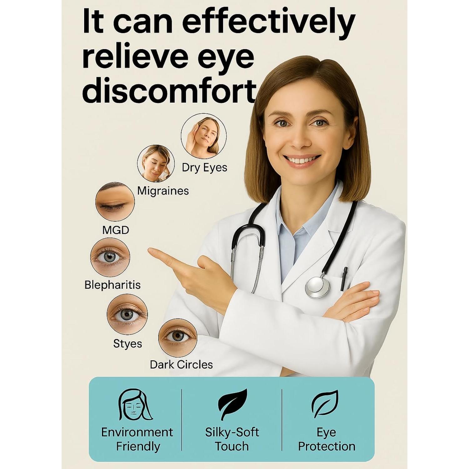 Mascarilla Ocular Calentada ZHENYEMEI - Alivio Ojos Secos 3 Niveles