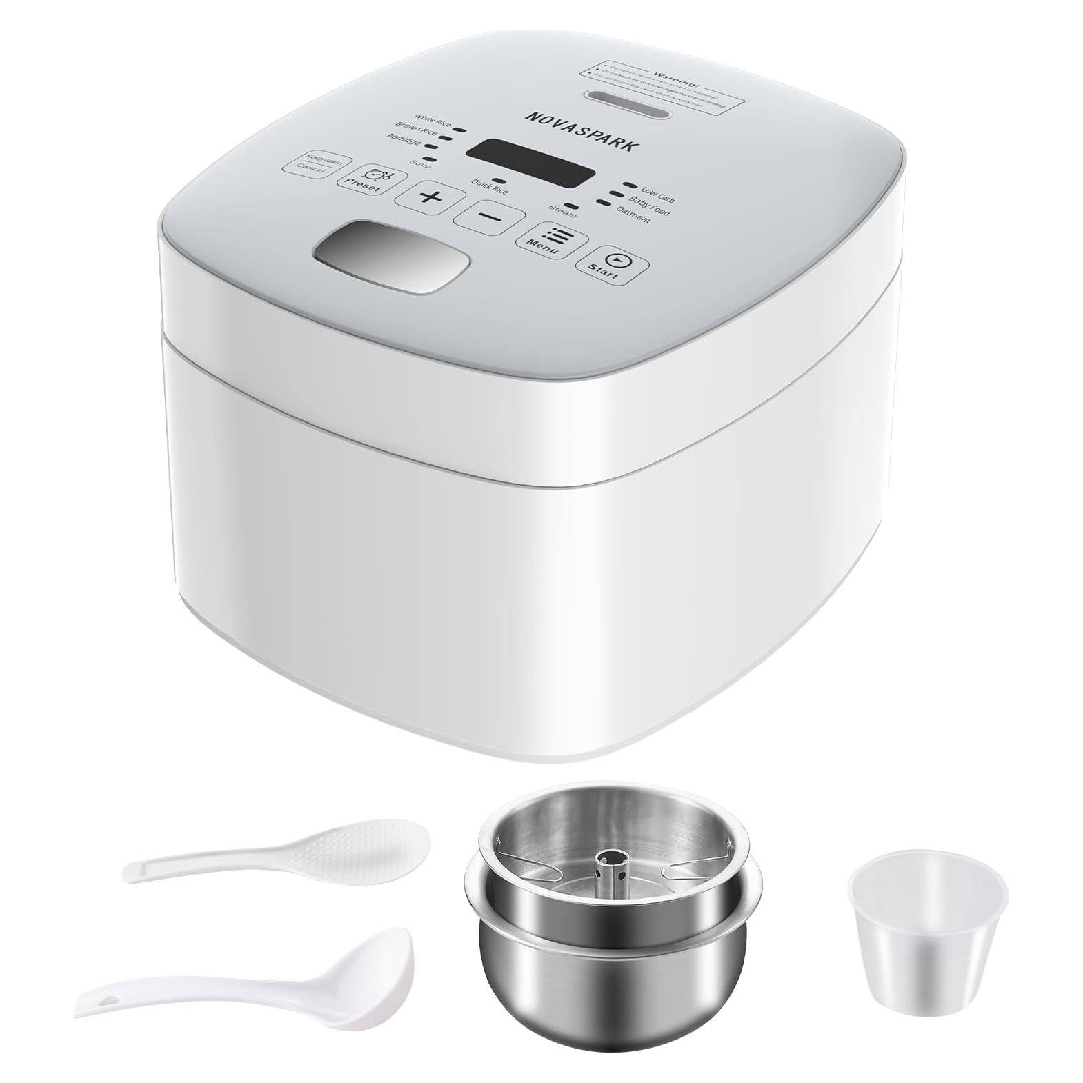 Cocedor de Arroz Novaspark 5 Tazas Acero Inoxidable 2.5L