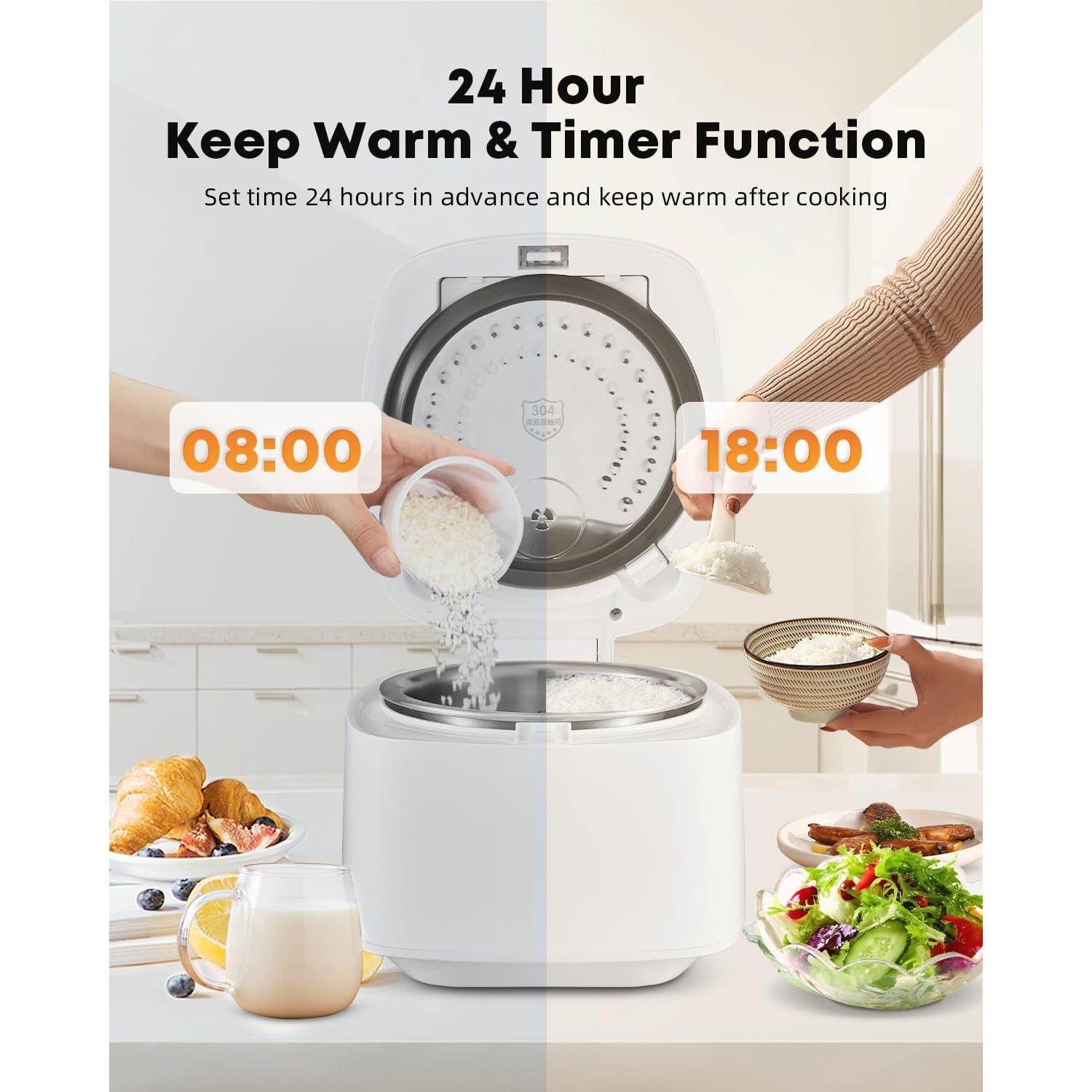 Cocedor de Arroz Novaspark 5 Tazas Acero Inoxidable 2.5L