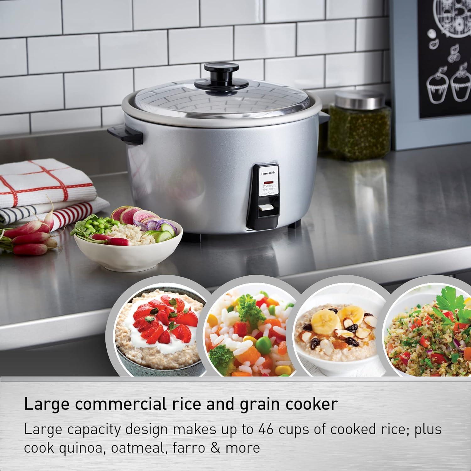 Cocedor de Arroz Panasonic SR-42HZP 46 Tazas Comercial Plata