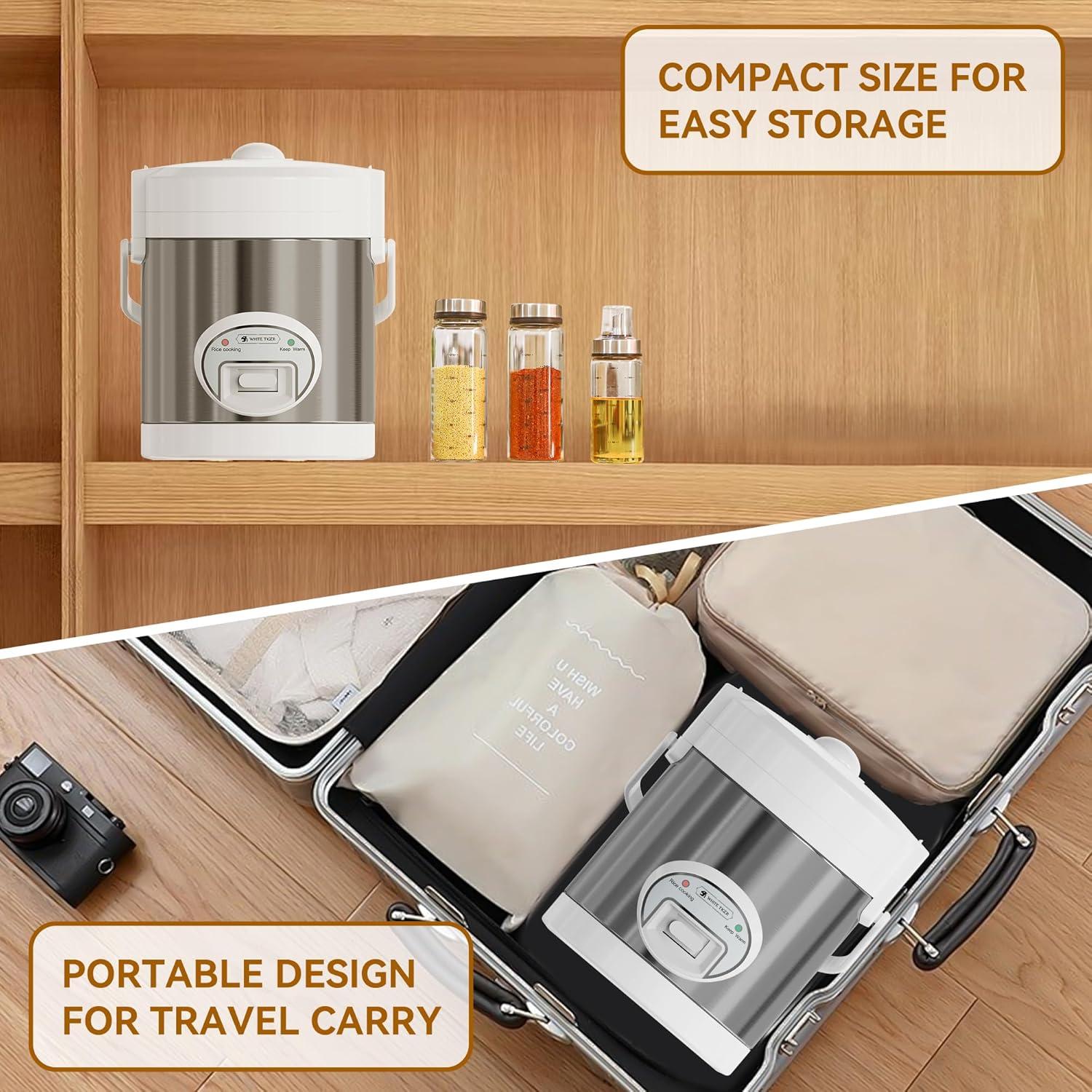 Olla Arrocera Eléctrica TIGRE BLANCO 1.5L para 5 Tazas