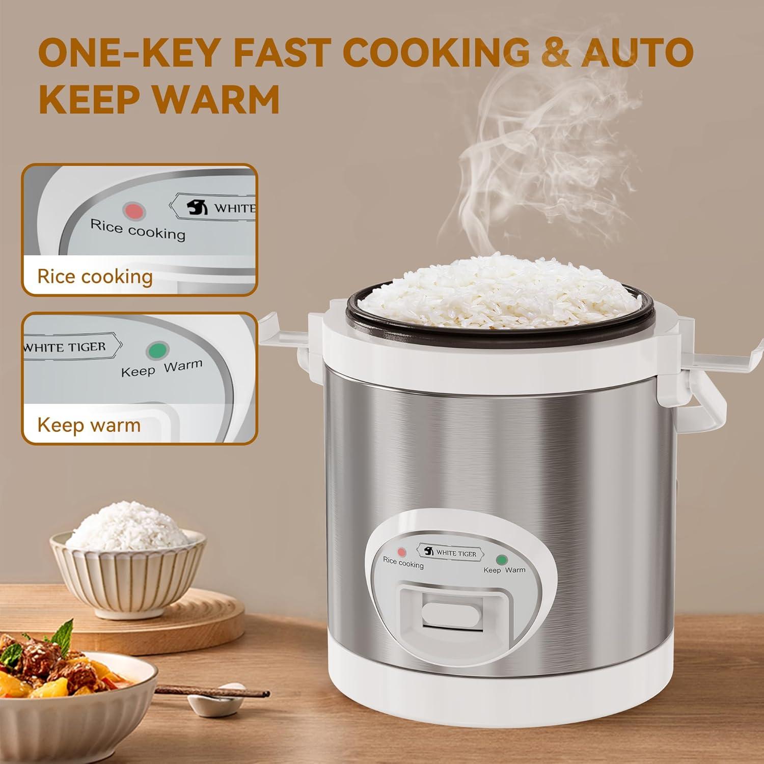 Olla Arrocera Eléctrica TIGRE BLANCO 1.5L para 5 Tazas
