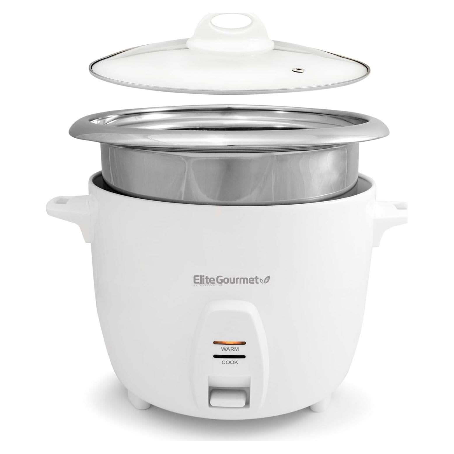 Cocinero de Arroz Elitista Elite Gourmet ERC-2020 20 Tazas Blanco