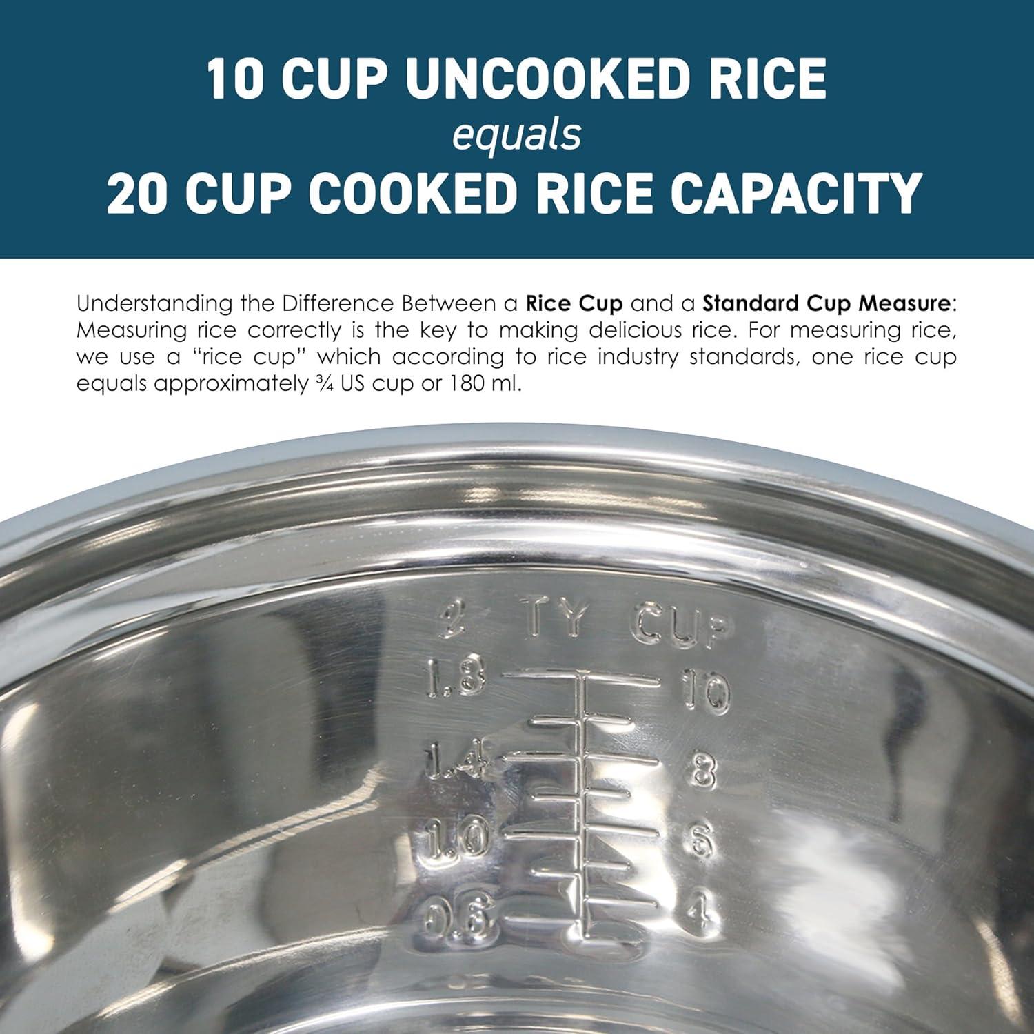 Cocinero de Arroz Elitista Elite Gourmet ERC-2020 20 Tazas Blanco