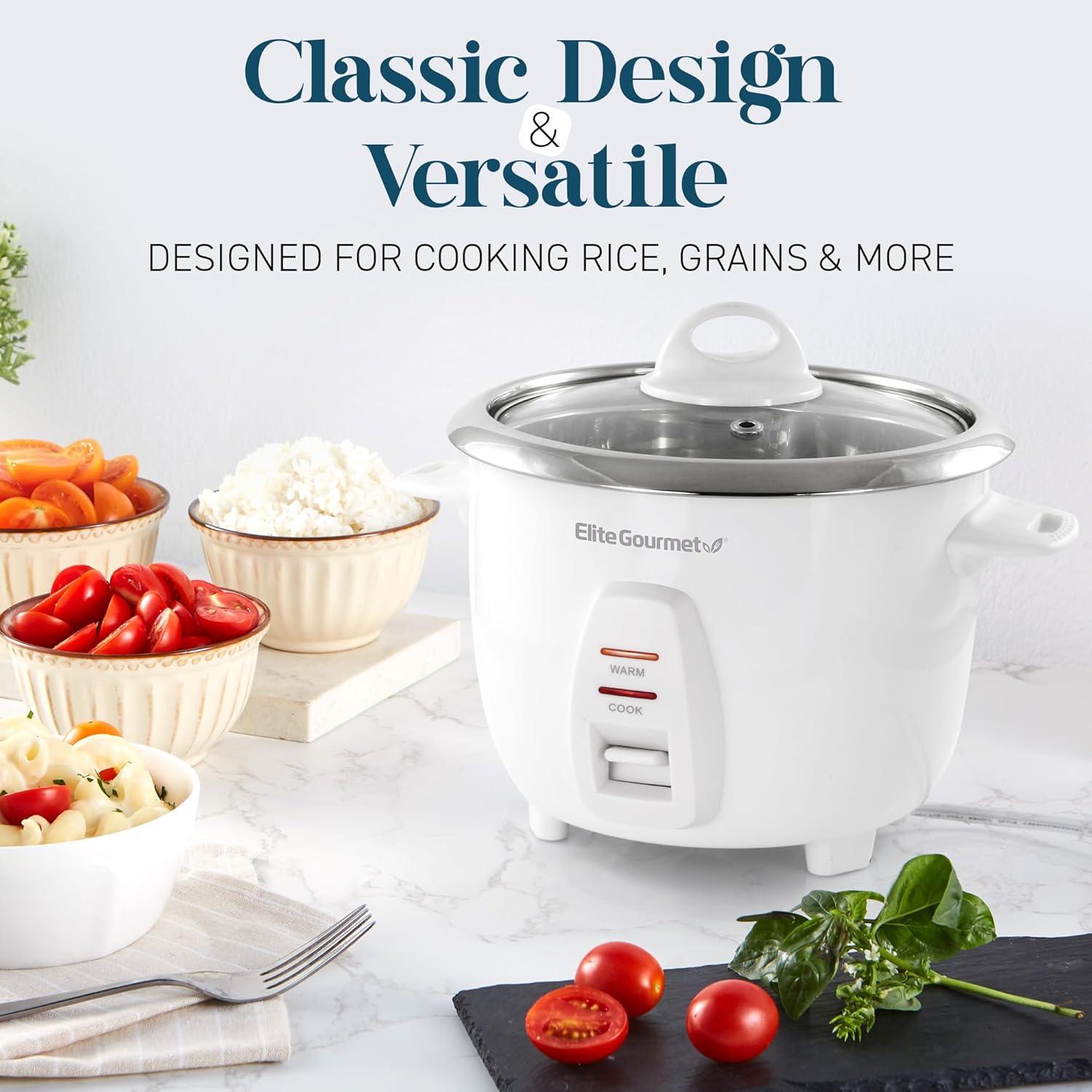 Cocinero de Arroz Elitista Elite Gourmet ERC-2020 20 Tazas Blanco