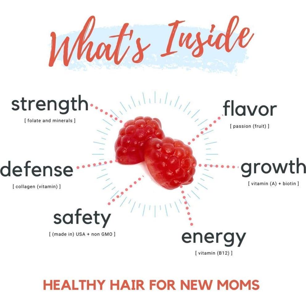 Vitaminas Postparto Baby Blues - Gominolas Veganas con Biotina y Colágeno