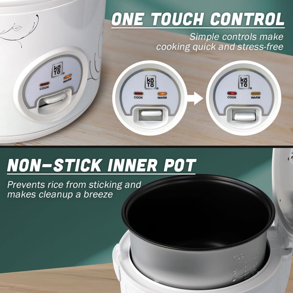 Olla de Arroz KOTO Eléctrica 5 Tazas con Vaporera Antiadherente
