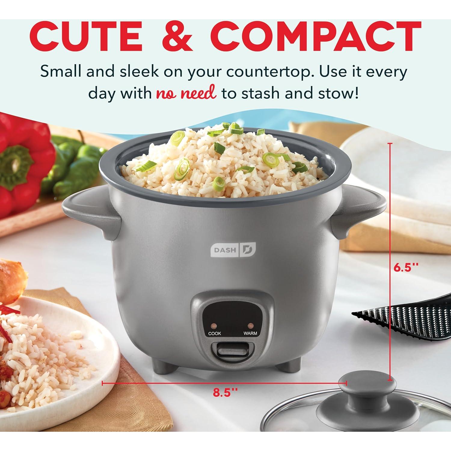 Cocinero de Arroz Mini DASH 0.47L Antiadherente Grafito