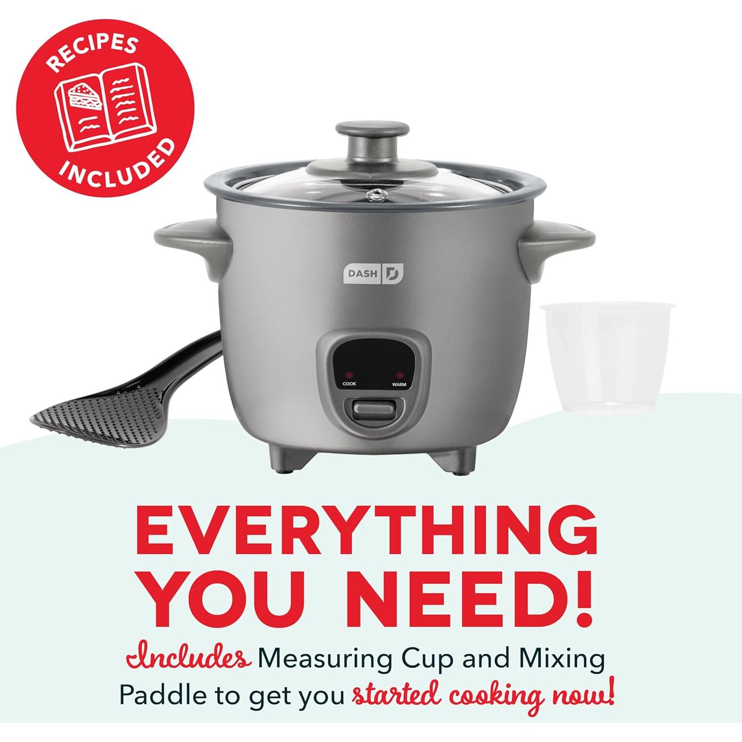 Cocinero de Arroz Mini DASH 0.47L Antiadherente Grafito