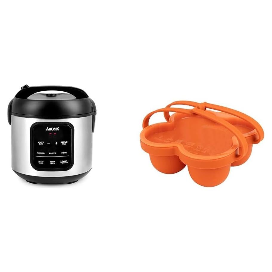 Olla Arrocera Digital Aroma ARC-5204SB 8 Tazas + Molde Huevos