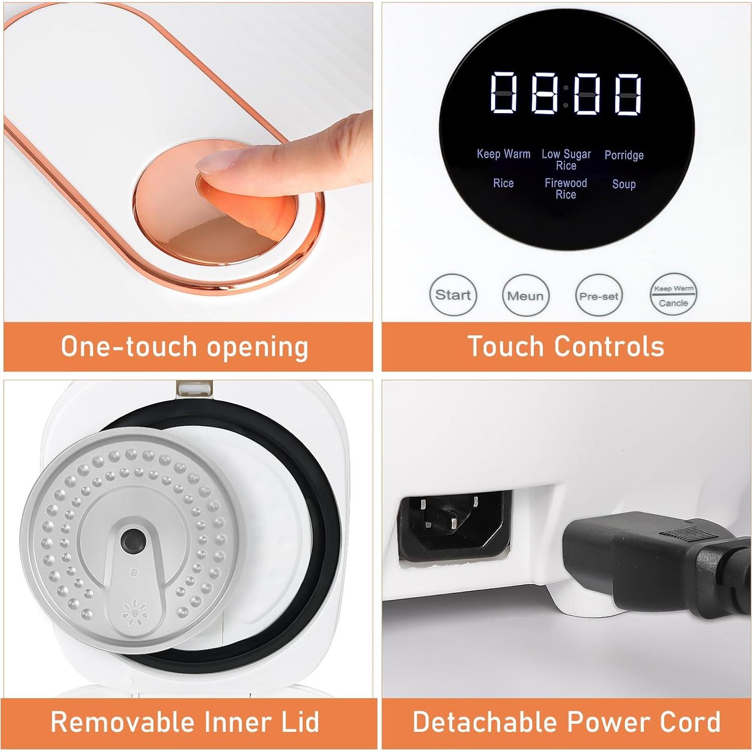 Cocedor de Arroz Eléctrico Exliu 3L Bajo en Carbohidratos