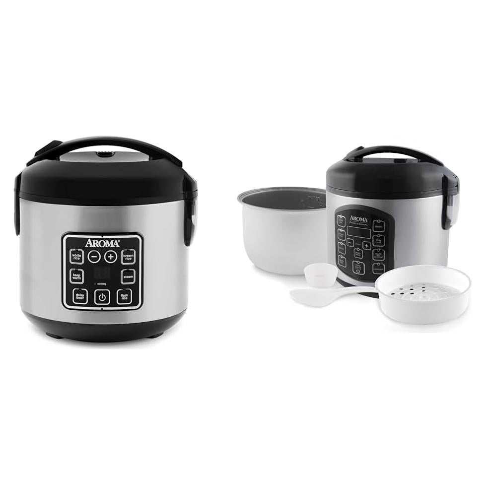 Olla Arrocera Digital AROMA ARC-954SBD 4 Tazas Acero Inoxidable