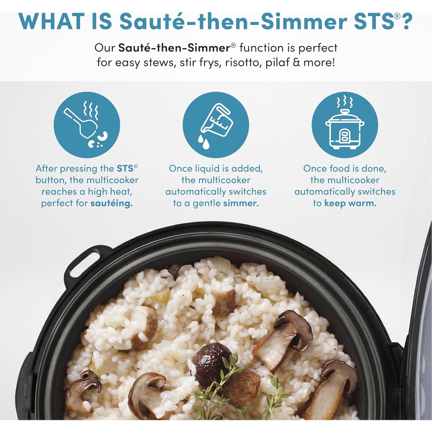 Olla Arrocera Digital AROMA ARC-954SBD 4 Tazas Acero Inoxidable