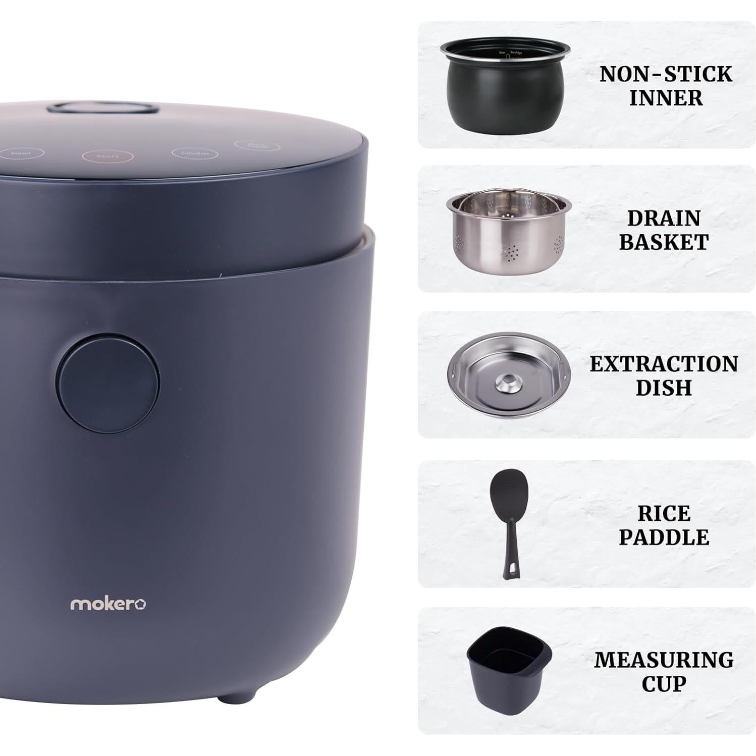 Olla de Arroz Hakka 2L Baja en Carbohidratos 7 Funciones