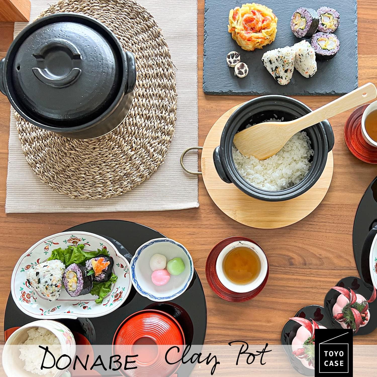 Olla de arroz DONABE TOYO CASE 3 tazas cerámica japonesa