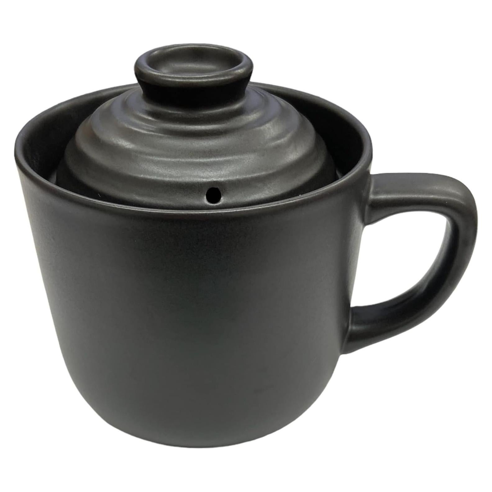 Cocedor de Arroz para Microondas Daiso 1 Taza Cerámica Negro