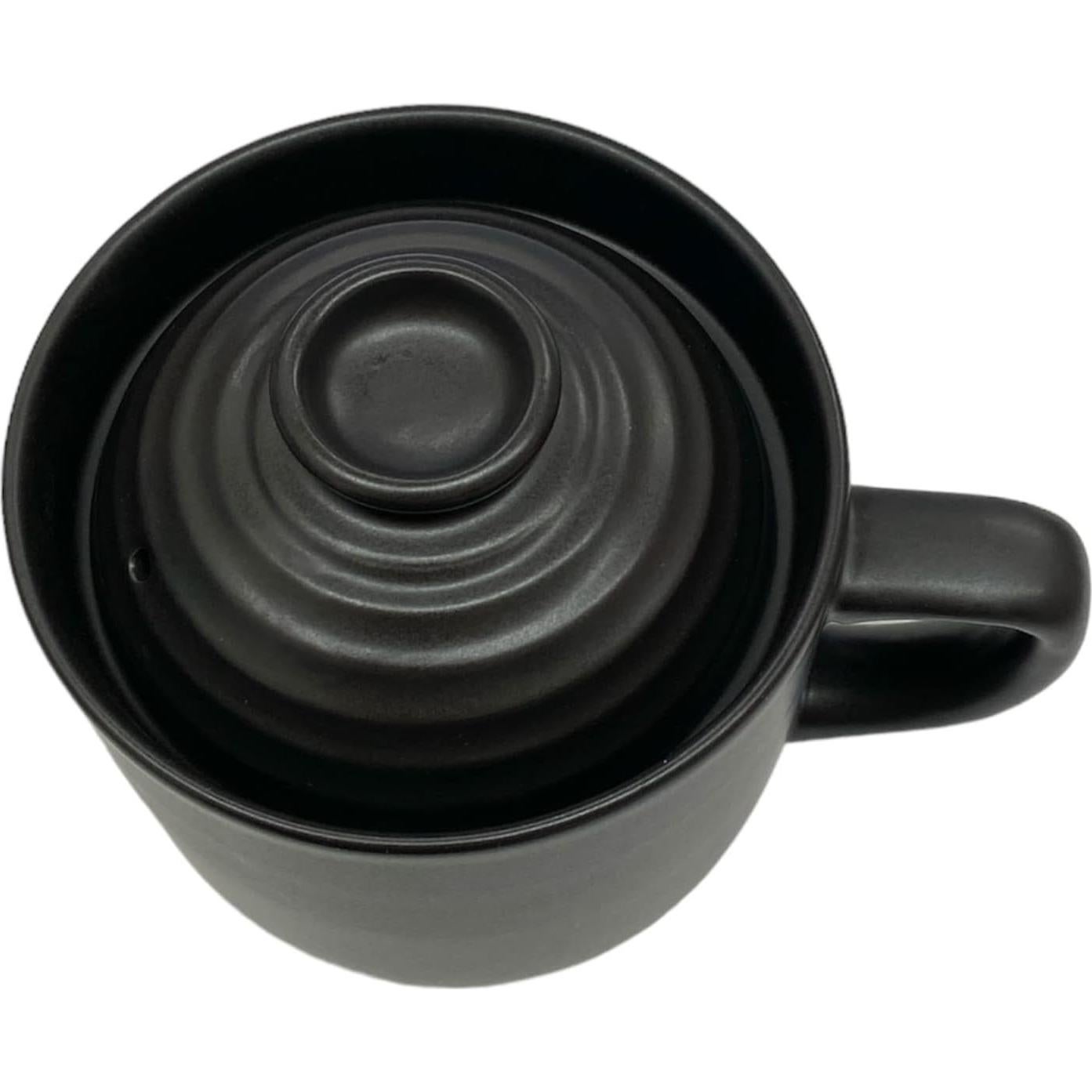 Cocedor de Arroz para Microondas Daiso 1 Taza Cerámica Negro