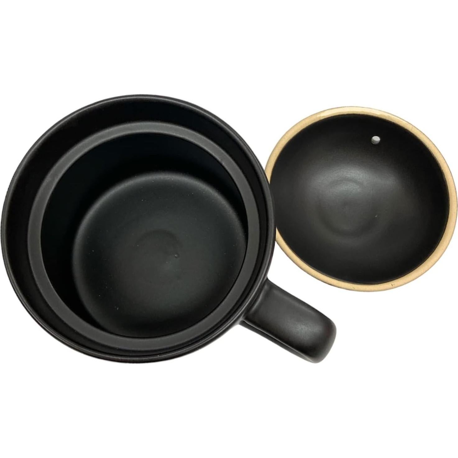 Cocedor de Arroz para Microondas Daiso 1 Taza Cerámica Negro
