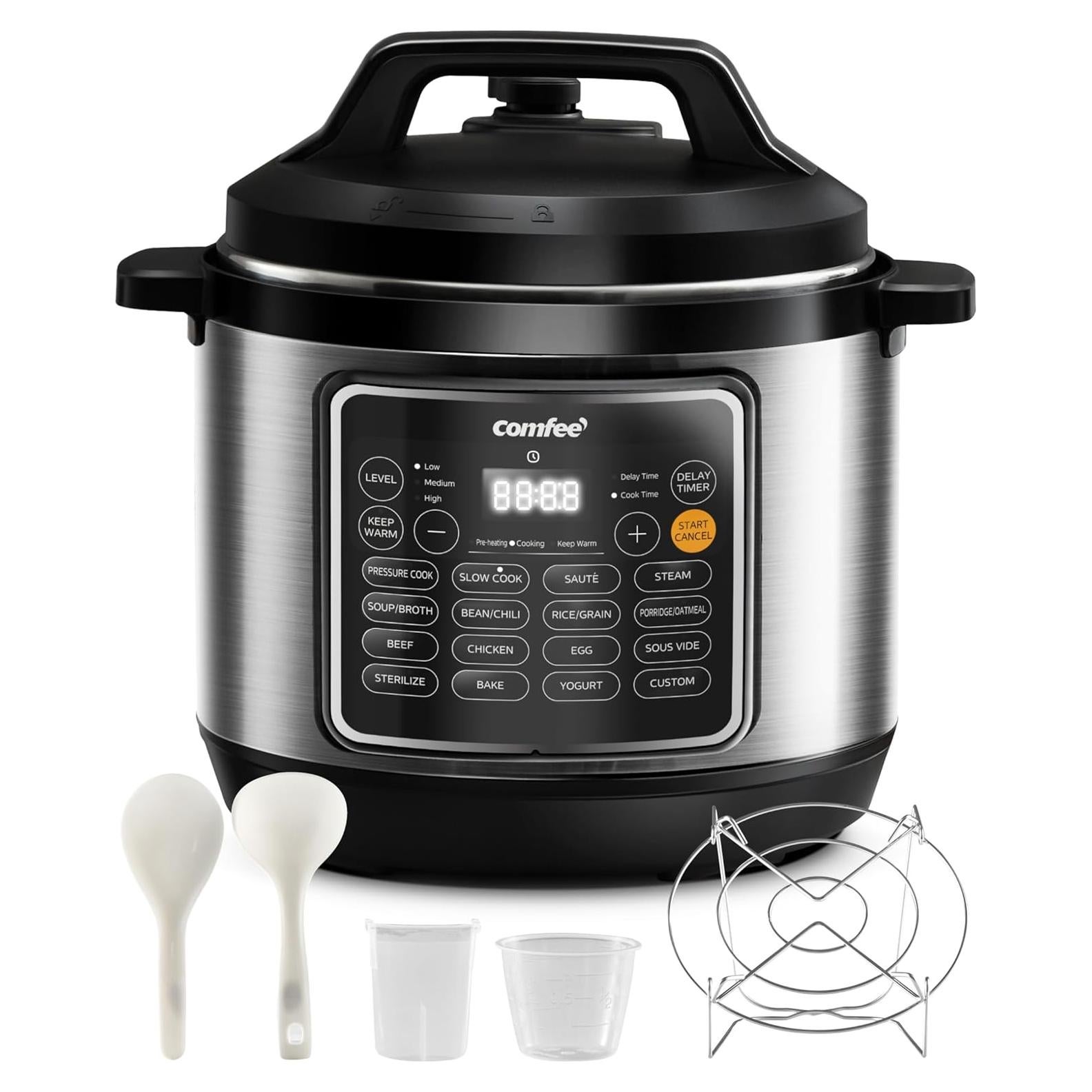 Olla de Presión COMFEE 8 Cuartos 16 Funciones Cerámica