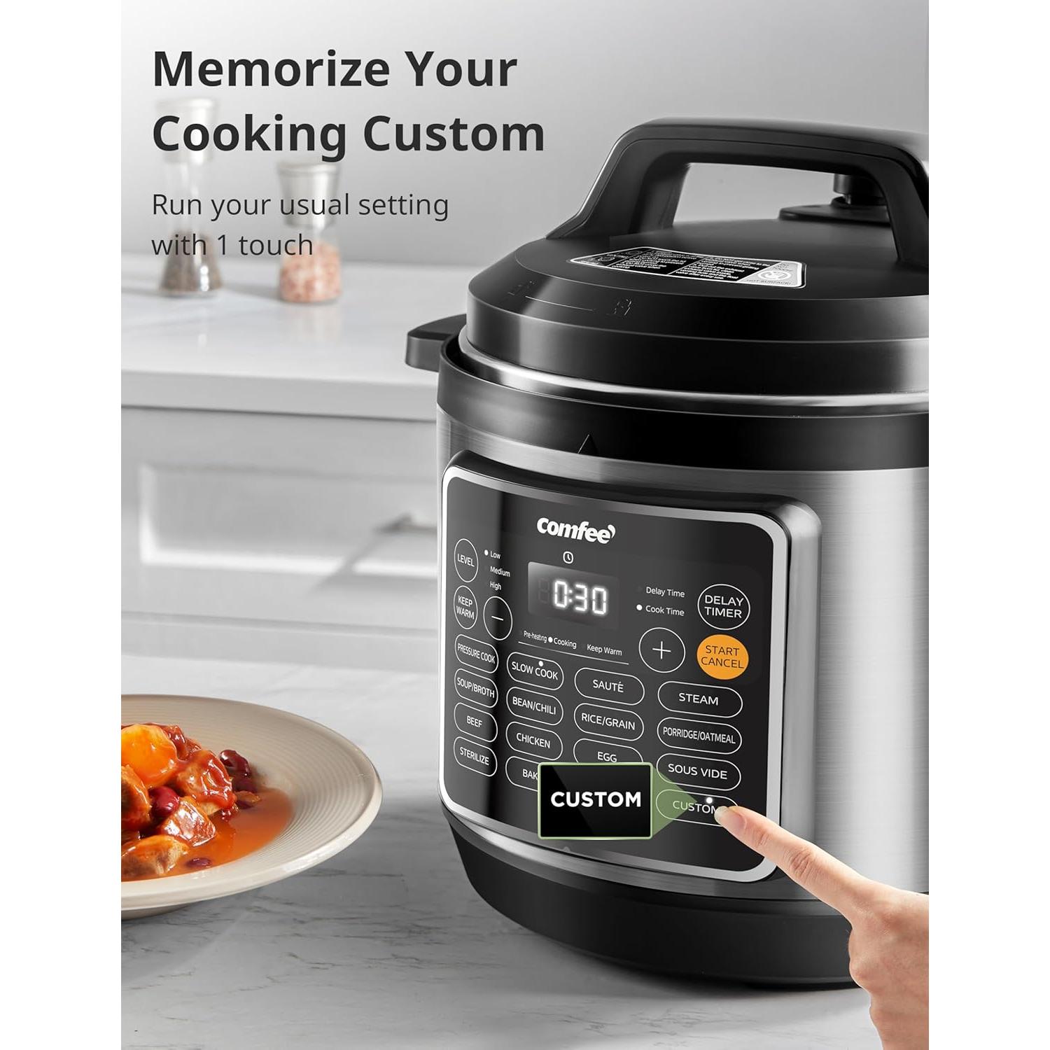 Olla de Presión COMFEE 8 Cuartos 16 Funciones Cerámica