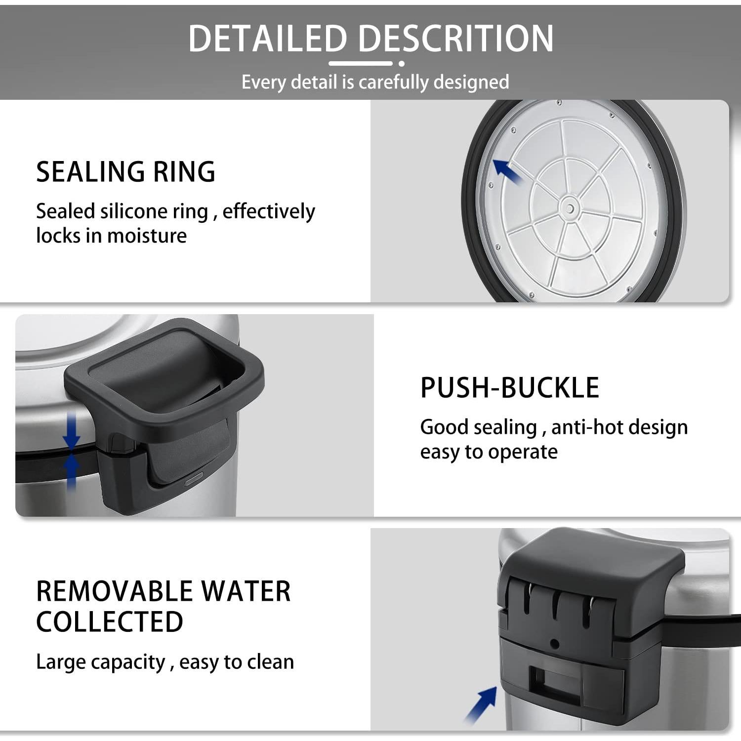 Calentador de Arroz PYY 18QT Acero Inoxidable Antiadherente