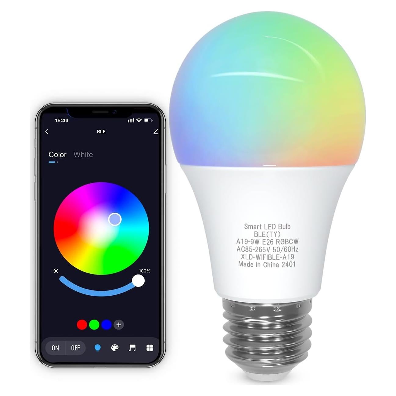 Bombilla Inteligente ORALUCE A19 E26 9W RGB Regulable