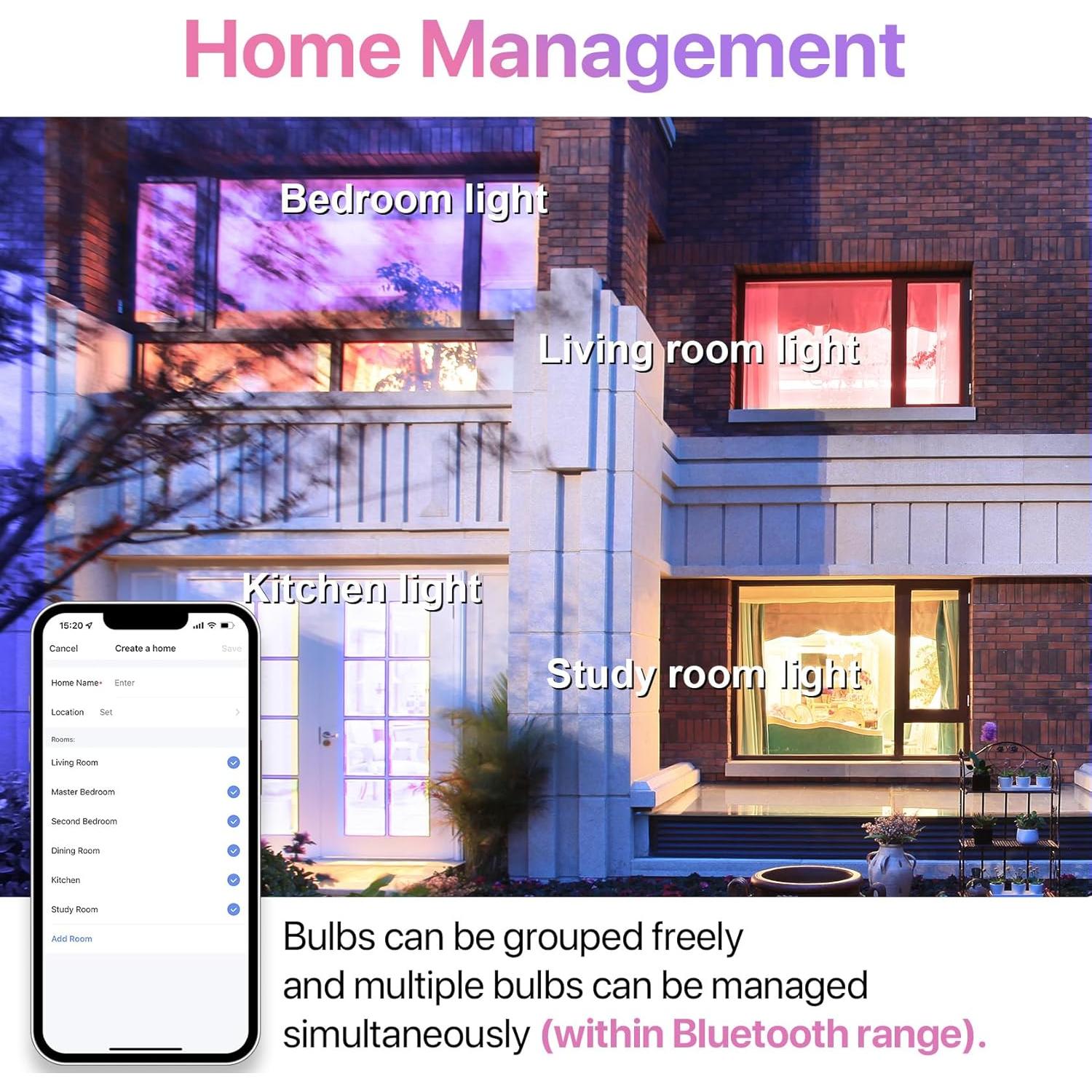 Bombilla Inteligente ORALUCE A19 E26 9W RGB Regulable
